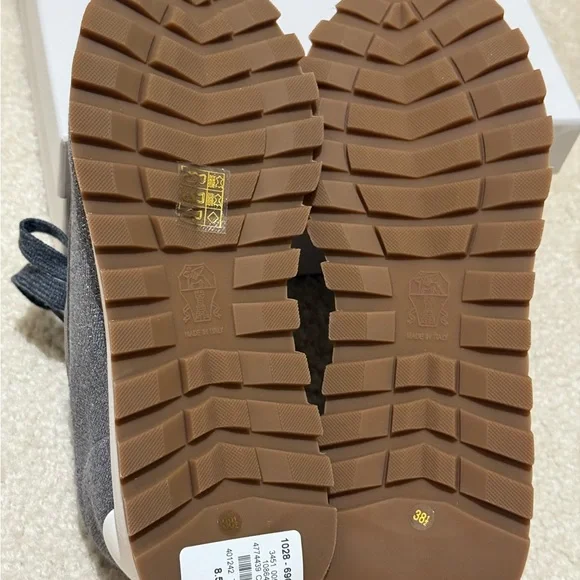 Brand New In Box Brunello Cucinelli Sparkling Knit Sneakers 38.5 - Picture 9 of 16